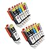 GREENSKY 13 Packs Compatible Ink Cartridge Replacement For Canon PGI-250 & CLI-251 (3BX,2B,2C,2M,2Y,2G) Compatible With Canon PIXMA MG5520 MG5420 MG6320 MG7120 MX722 MX922 iP7220 iP8720 iX6820 etc