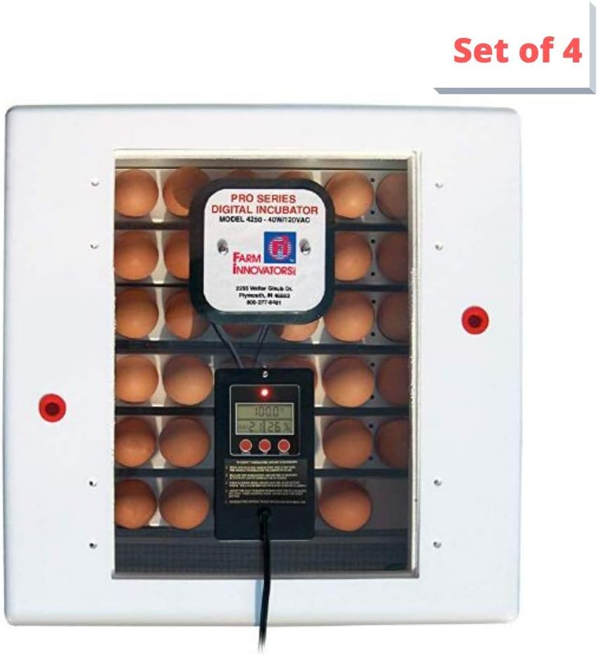 Farm Innovators Model 4250 Digital Circulated Air Incubator with Automatic Egg Turner
