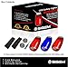 SIGEM Clip on Safety LED Light and Accessories, Red-Blue, 3-Pack