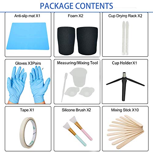 Funesla Cup Turner for Crafts Turner NO Assembly Cup Spinner Machine Kit DIY Glitter Epoxy Tumblers (with ON/Off Switch)