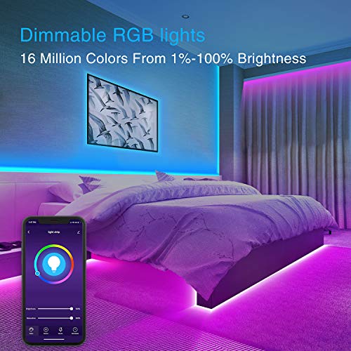 NiteBird 32.8ft Smart LED Strip Lights Work with Alexa Google Home, App