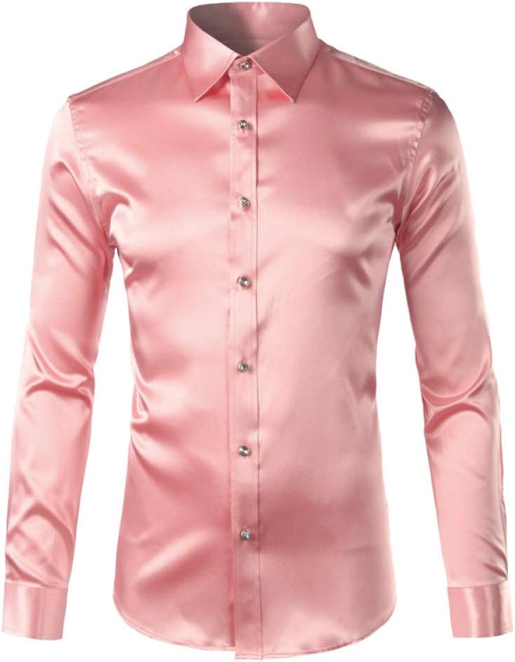 pink silk dress long sleeve