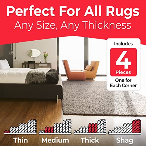 NeverCurl V Shape Rug Corner Gripper Stops Rug Corner Curling Rug