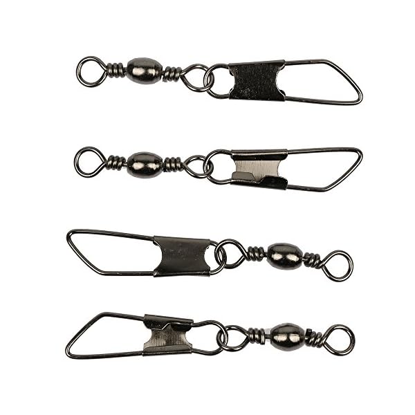 SHELURE-Fishing-Line-to-Hook-Clip-Connector-Swivels-20-75LB-Pack-of-100