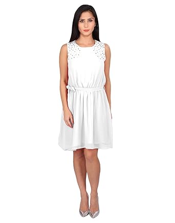 white colour one piece dress