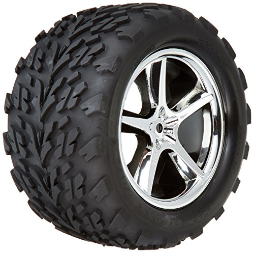 Traxxas 5374 Talon Tires Pre-Glued on Gemini Chrome Wheels (pair)