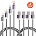 Micro USB Cable,OfsPower 4Pack 1FT 3 FT 6FT 10FT Nylon Braided Micro USB Syncing and Charging Data Cable for Android, Samsung Galaxy, HTC, Nokia,and Other Tablet Smartphone