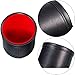 Hestya Bundle of 2 PU Leather Dice Cup Set with 10 Dot Dices for Playing Games (Black)