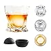 Atlas&Co Premium Whiskey Glasses with ADD-ON Ice Ball Molds – Set of 2 – Gift Set Cocktail Glasses for Bourbon, Irish Whisky, Scotch or, High-Clarity Crystal Glasses