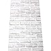 H2MTOOL Faux Brick Wallpaper, Removable Self Adhesive White Gray Wallpaper Peel and Stick for Home Decor (17.7” x 78.7”, White Grey)