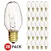(25 Pack) 7 Watt 120V Candelabra Base Clear Night Light Bulb, 7C7 primary