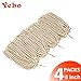 YEBO 4 Packs 8 Inches Blonde Spring Twist Hair 613 Spring Twists Crochet Braiding Hair Ombre Colors Synthetic Hair Extensions 30 Strands/Pack, 110g/Pack(#613,8 Inch)