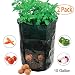 Amgate 2 Pack 10 Gallon Garden Potato Grow Bag Vegetables Growing Planter Tub with Handle Access Flap for Harvesting Vegetables: Potato, Carrot, Tomato, Onion