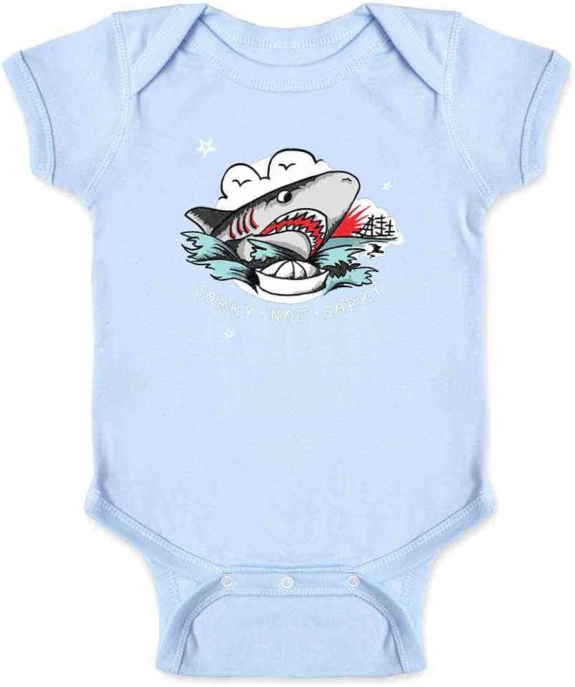 Sorry Not Sorry Retro Tattoo Shark Funny Infant Bodysuit