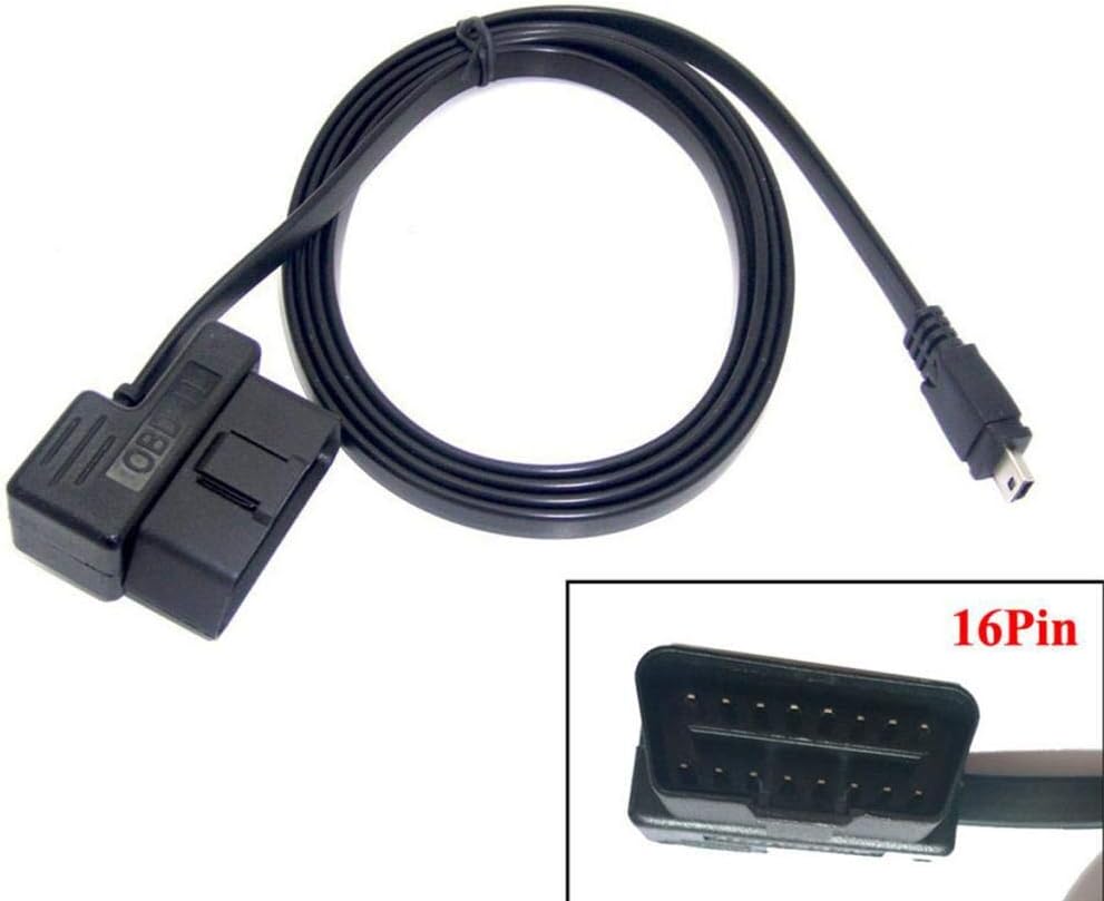 Obd 2 16 Pin To Mini Usb Diagnostic Connection Cable For Car Head Up Dispaly