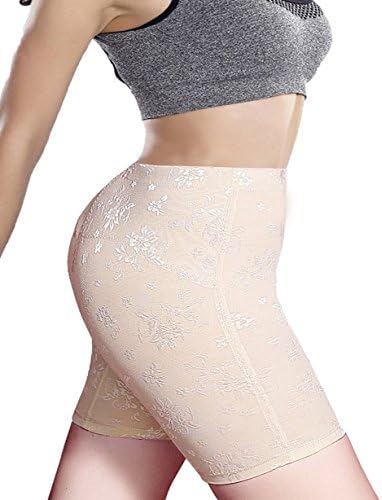 Herrlich Women's Hi-Waist Tummy Control Butt Lifter Thigh Slimmer Shapewear (S, Beige-fast)