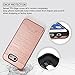 NiuBox Samsung Galaxy J3 Emerge,J3 Eclipse,J3 Mission,J3 Luna Pro,Amp 2,Express 2,Sol 2 Case with Protector, [Card Slot Wallet Kickstand] Protective Phone Case for J3 2017-Rose Gold