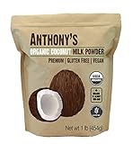 Anthony's Organic Coconut Milk Powder, 1lb, Gluten Free, Vegan & Dairy Free