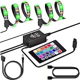 eTopxizu Computer RGB LED Light Strip with Remote control,RGB LED Light Flexible Lamp Strip DC 12V for PC Computer Case