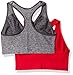 Hanes Women's Ultimate Comfy Support Wirefree 2 Pack, Beauty Red/Leather Grey Heather, 3X