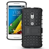 Motorola Droid Maxx 2 / Motorola X Play Case Cover Accessories - OEAGO Tough Rugged Dual Layer Protective Case with Kickstand For Motorola Droid Maxx 2 / Moto X Play (2015 Release) - Black
