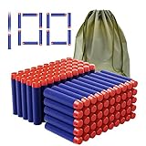 Coodoo Compatible Darts 100 PCS Refill Pack Bullets for Nerf N-Strike Elite Series Blasters Toy Gun - Blue with Storage Bag