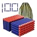 Coodoo Compatible Darts 100 PCS Refill Pack Bullets for Nerf N-Strike Elite Series Blasters Toy Gun - Blue with Storage Bag primary