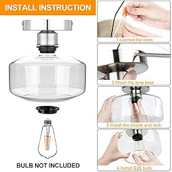 MAXvolador Industrial Semi Flush Mount Ceiling