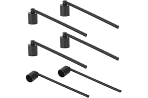 Biugaaufai 6 Pack Black Candle Snuffer Vintage, Premium Stainless Steel Wick Flame Extinguisher, 6.3 Inch Long Handle, Elegant Design for Scented Candles, Perfect Candle Accessory for Candle Lovers