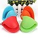 Silicon Oven Mini Mitts, Pot Holder – Orange Pinch Grip - Handy Kitchen Gadget, to Make Cooking and Baking Easier – by Kitch N’ Wares