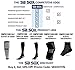 SB SOX Compression Calf Sleeves (20-30mmHg) for Men & Women - Perfect Option to Our Compression Socks - For Running, Shin Splint, Medical, Travel, Nursing, Cycling, and Leg Pain (Gray/Black, Large)