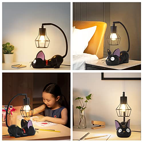 Kiki's Cat Desk Lamp for Kids,Cute Creative Anime Cats Resin Small Desk