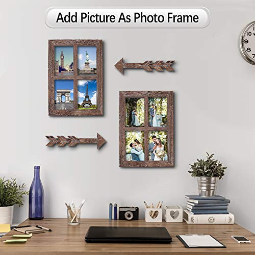 Honest Farmhouse Wall Décor Window Frame, Rustic Window Pane with