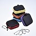 eBoot Earphone Square Carrying Case Earbud Storage Pouch with Carabiner for Cellphone Headset Earbuds and USB Cable, 5 Colors