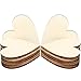 Frienda 3.15 Inch Wood Hearts Slices Wooden Discs Heart Shaped Embellishment for Wedding, Decor Arts Crafts DIY (50)