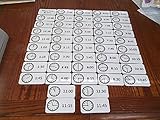48 How to Tell Time Flashcards. Preschool, kindergarten, first grade learning activity. Educational math flashcards.
