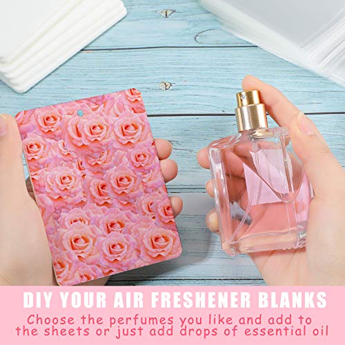 100 Pieces Sublimation Air Freshener Sheets DIY Air Freshener Scented