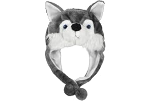 Lacheln Animal Plush Hats for Boys Girls Women Men Halloween Party Costume Winter Soft Warm Funny Beanies for Teen Adult