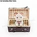 Odoria 1:12 Miniature Vintage Suitcase Chest with Leather Belt Dollhouse Accessories