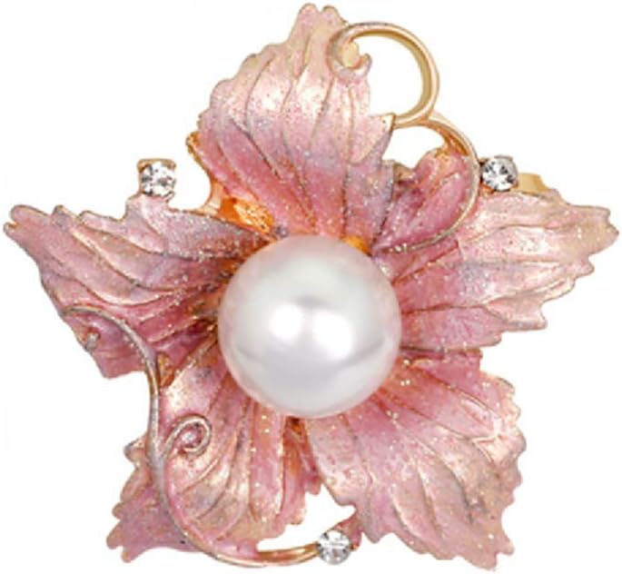 TULIP LY Created Crystal Brooch Crystal Rhinestone Rose Flower Fashion Pin Gift Women Girls Rose Gold