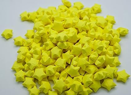 Amazoncom 1000 Origami Lucky Stars Yellow Neon No6 Jar