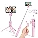 Verygoo Selfie Stick Bluetooth with Detachable Wireless Remote Control, Foldable Tripod Stand, Extendable Tripod Aluminum Alloy 360 Degree Rotation for Apple, iPhone x 8 6 7 plus Android (Pink)