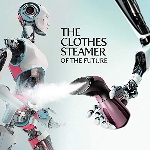 iSteam Steamer for Clothes [Luxury Edition] Powerful Dry Steam. Multi-Task: Fabric Wrinkle Remover- Clean- Refresh. Handheld Clothing Accessory. for All Kind of Garments. Home/Travel [220V Pink] - Thumbnail 5