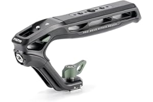 Tilta Xeno Top Handle for Filmmakers & Cameras - Black | Aluminum Alloy and Silicone Build | 1/4″-20 and 3/8″-16 Threads w/Locating Points | Safety Release Pin | Comfortable Handling (Cold Shoe)
