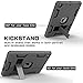 TOPSKY Compatible with iPad 6th/5th Generation Case for Kids, iPad 9.7 2018/2017 Case with Kickstand, Three Layer Shockproof Defender Protective Cover, Grey Black