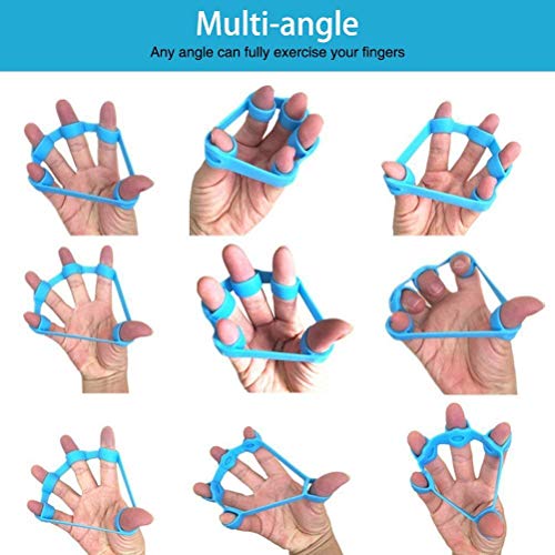 Xzyppci Hand Grip Strengthener, Finger Exerciser,Finger Stretcher Relaxation and Rock Climbing(6PCS)