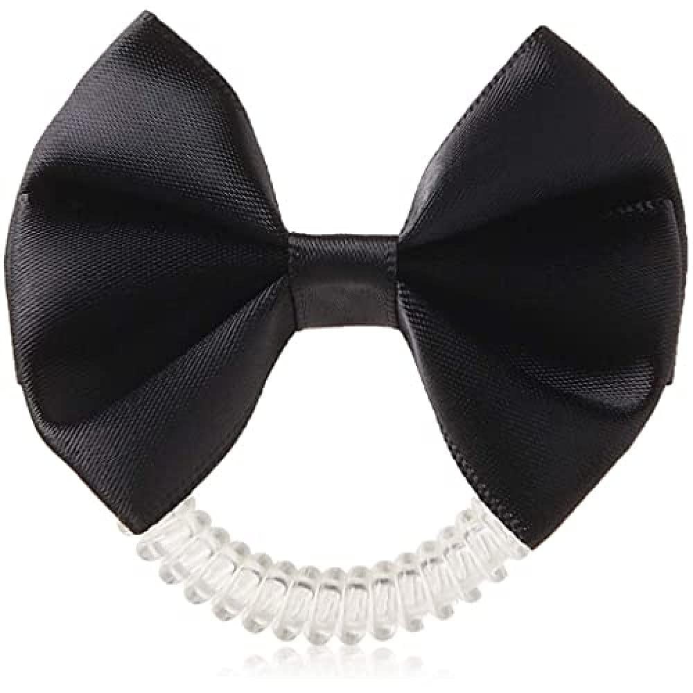 Invisibobble Bowtique Hair Bow with Invisibobble Original Slim Hair Scrunchie for Girls and Women, True Black
