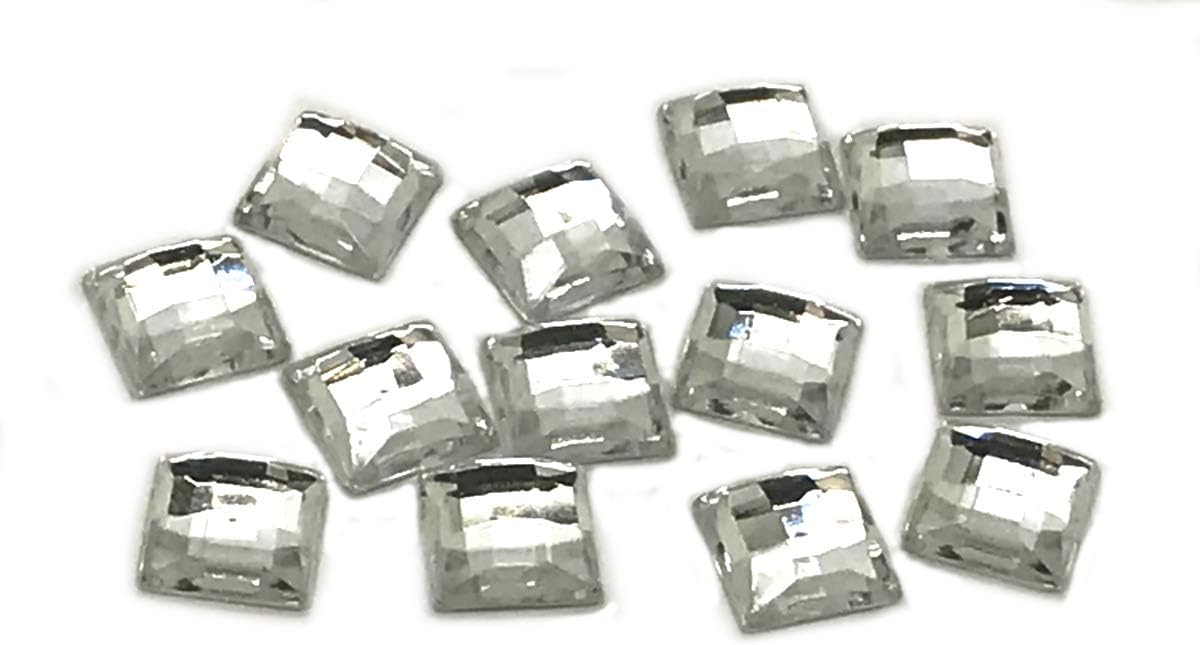 50 x Square Shape, EIMASS® Acrylic Rhinestones, Embellishment, DIY Craft (Clear Crystal, 12mm)