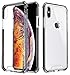 COMSOON Compatible with iPhone Xs Max Case, Clear Slim Case Cover with Corner Bumper Protection, Hybrid Hard PC Back & TPU Frame with Elastic TPE Interior Lining Edge