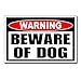 Beware of Dog Warning Danger Sticker Vinyl Decal Dogs